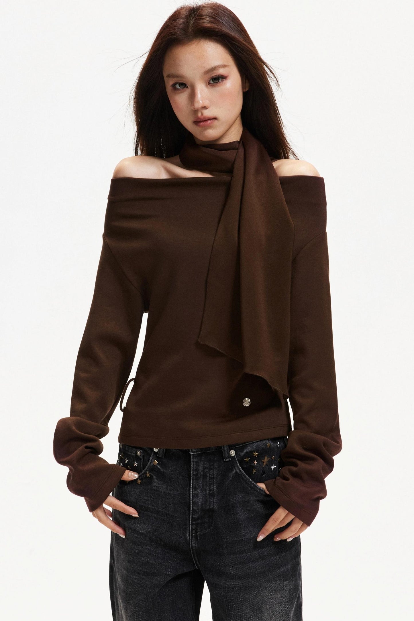 Elegant Off-Shoulder Knit Top