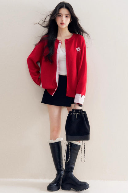 Romantic Patchwork Sweater Cardigan