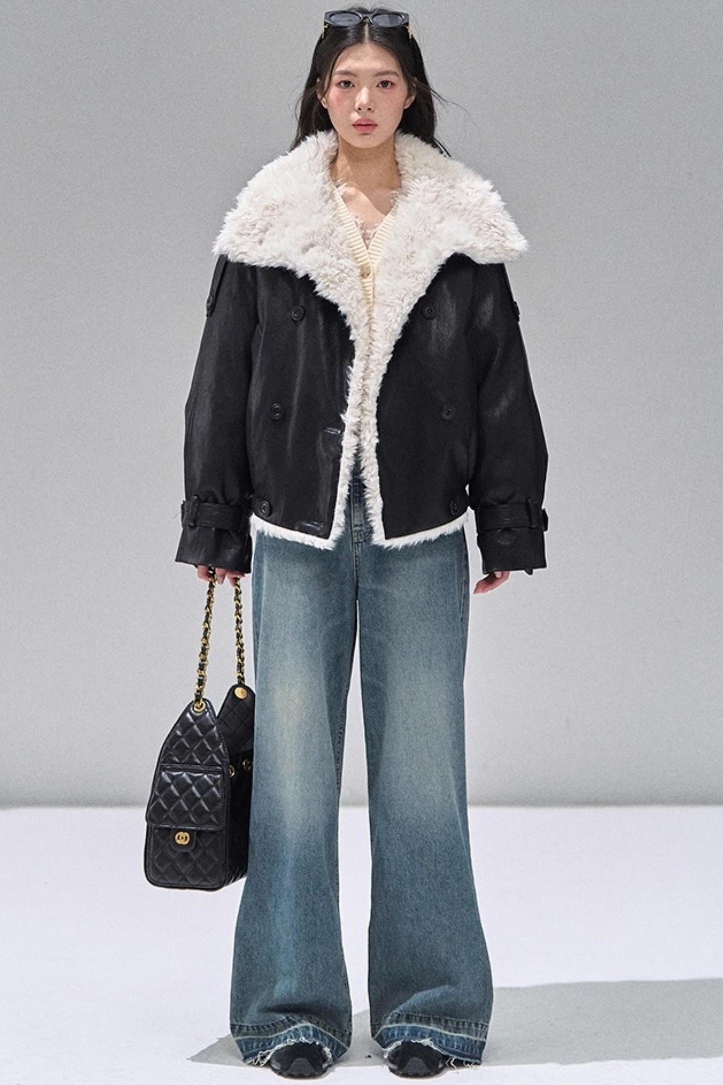 Lace Patchwork Knitted Sweater