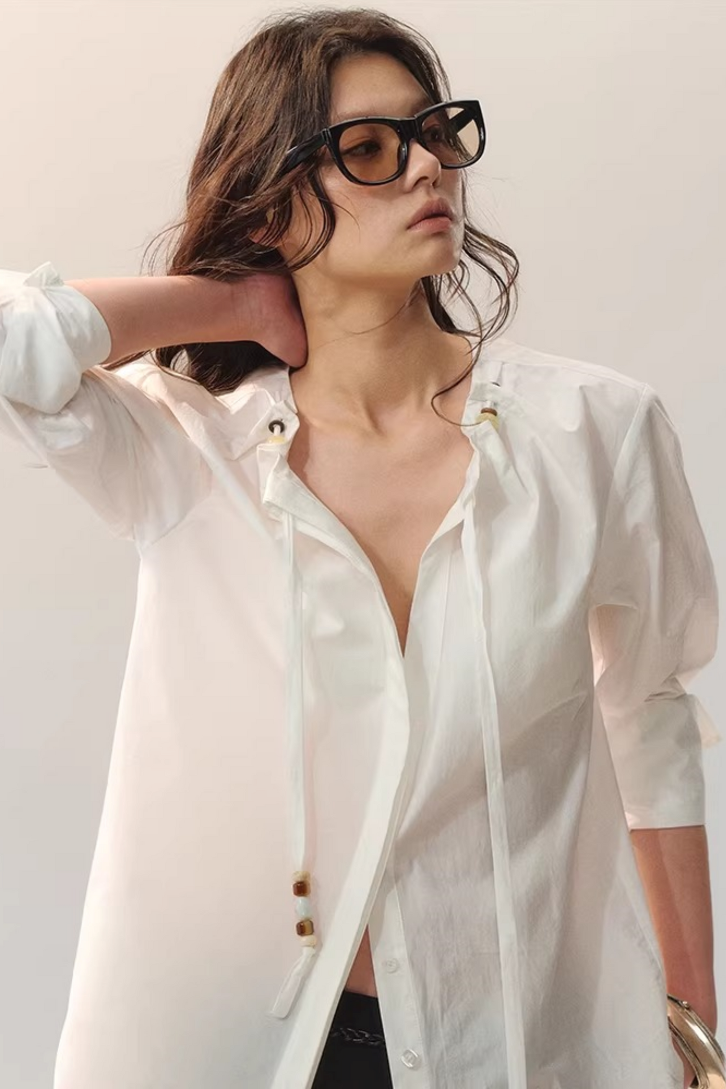 Weightless Beaded Ribbon Blouse