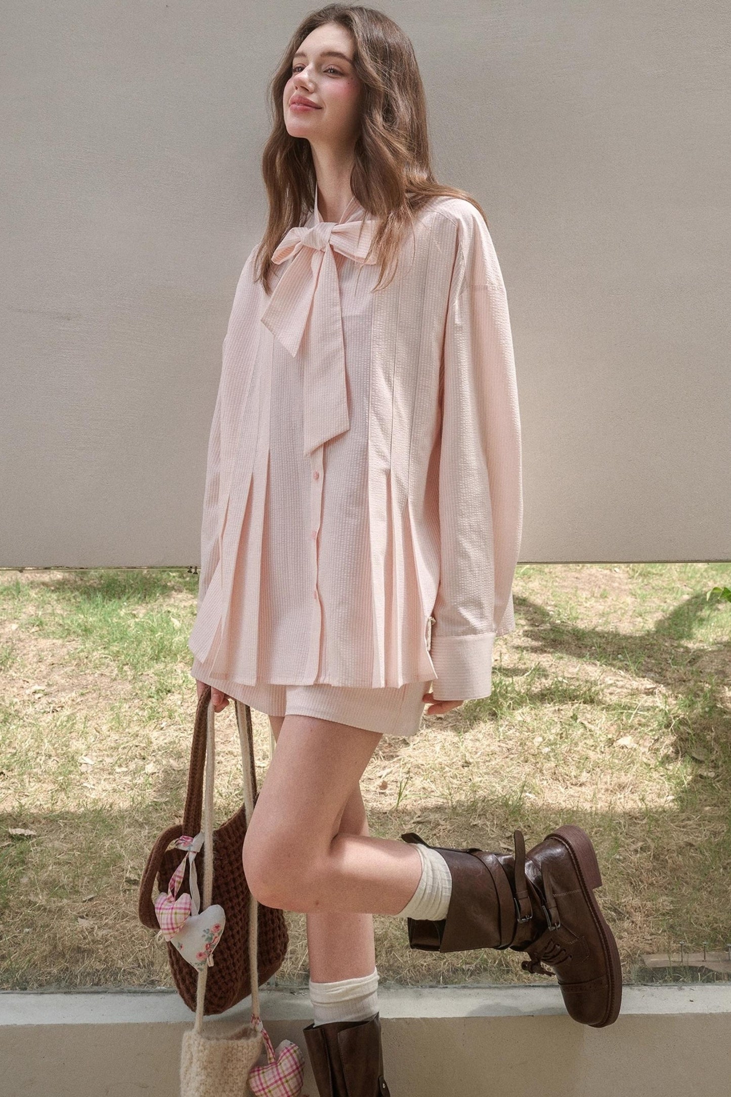 Pink Bow Shirt set-Up