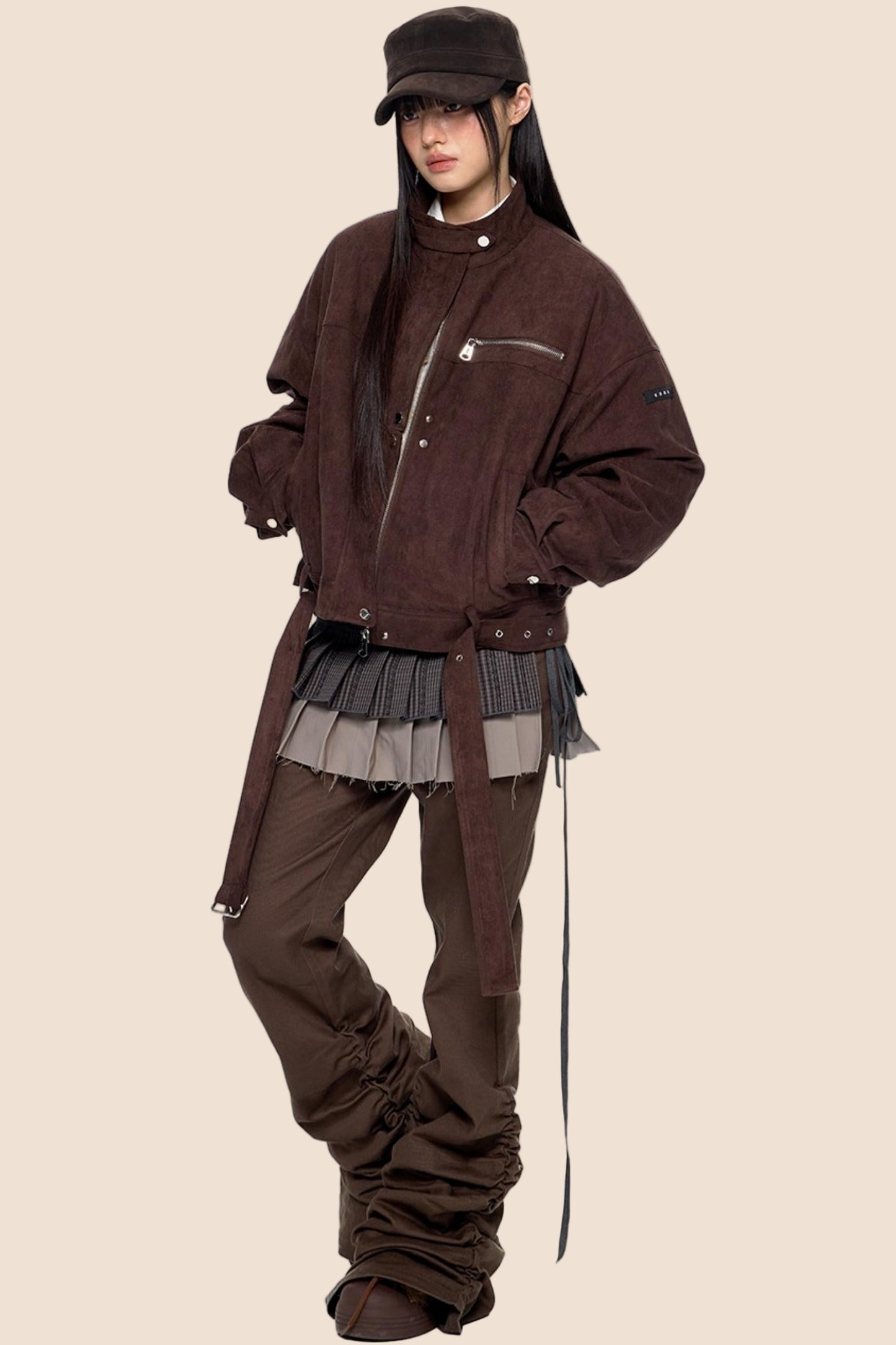 Brown Cropped Jacket