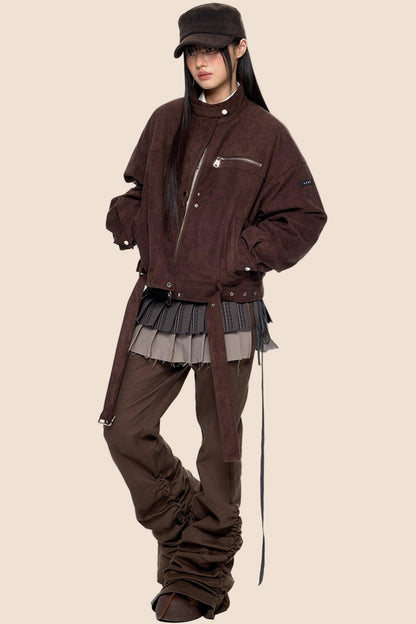 Brown Cropped Jacket