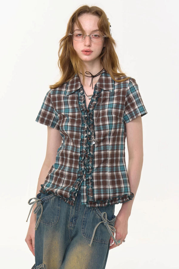 Plaid Short Sleeve Shirt