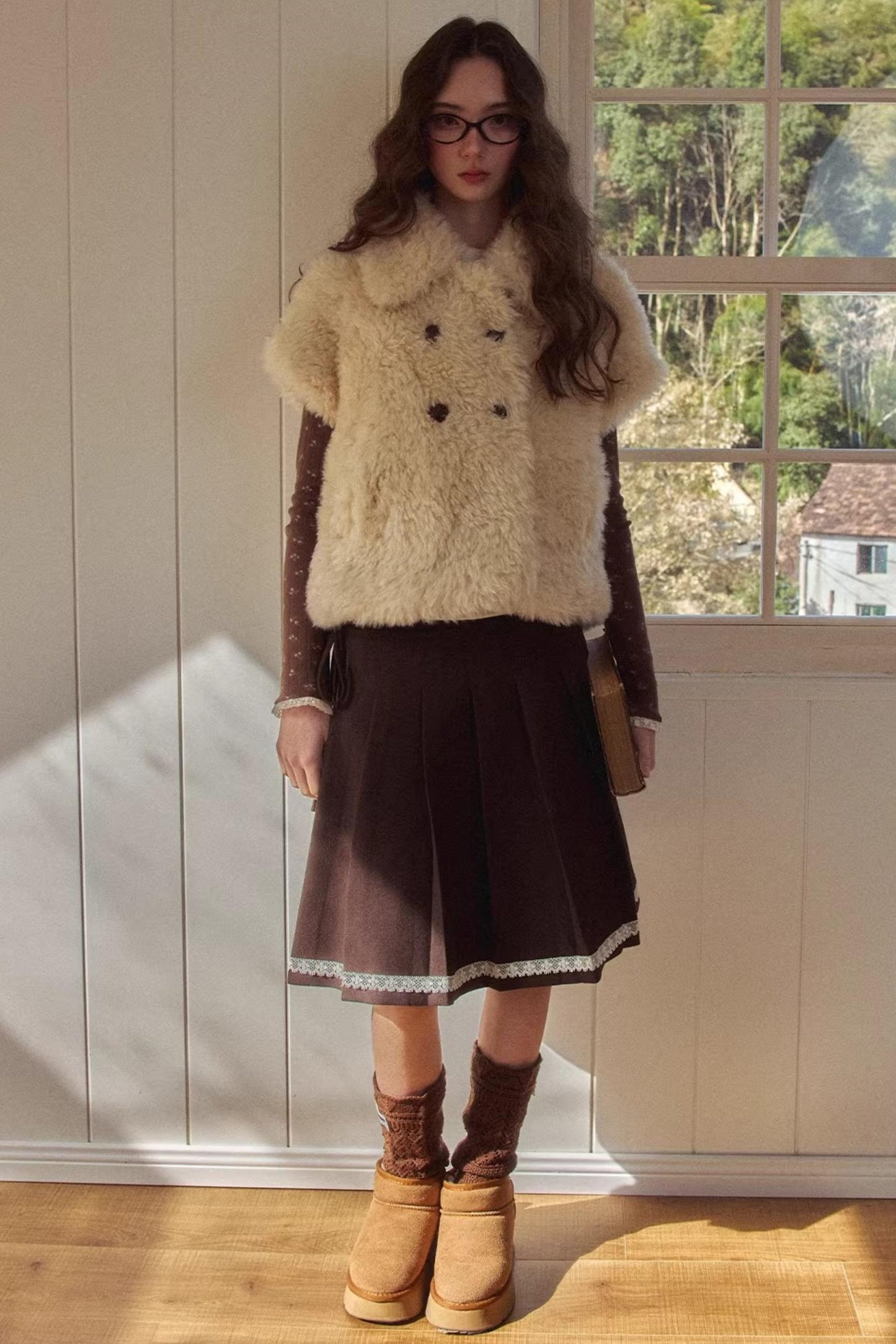 Baby Doll Collar Fur Jacket