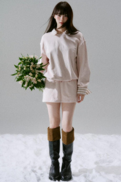 Brilliant Season Sweatshirt Skirt Set-Up