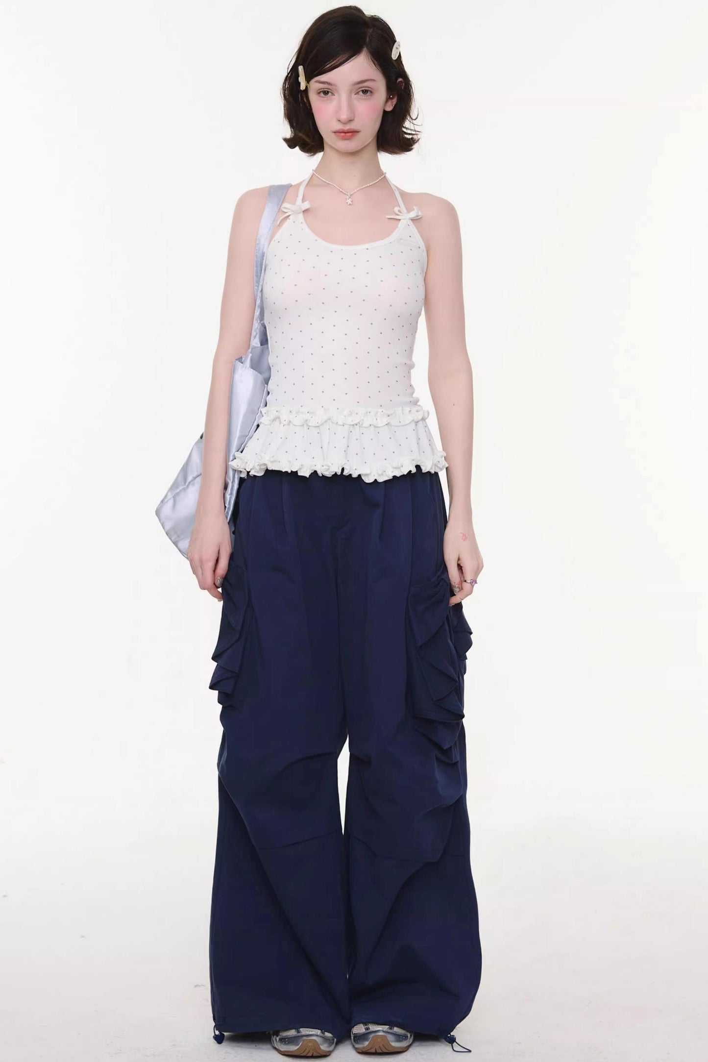 Bow Detail Cargo Pants