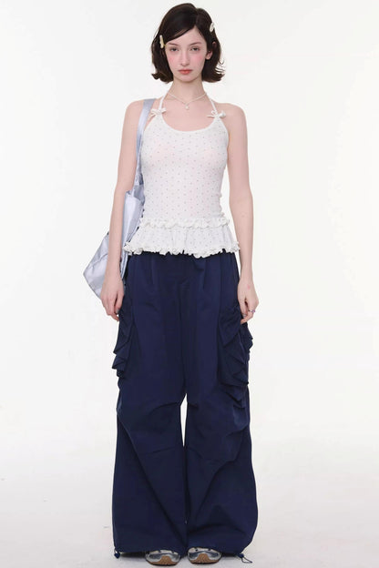 Bow Detail Cargo Pants