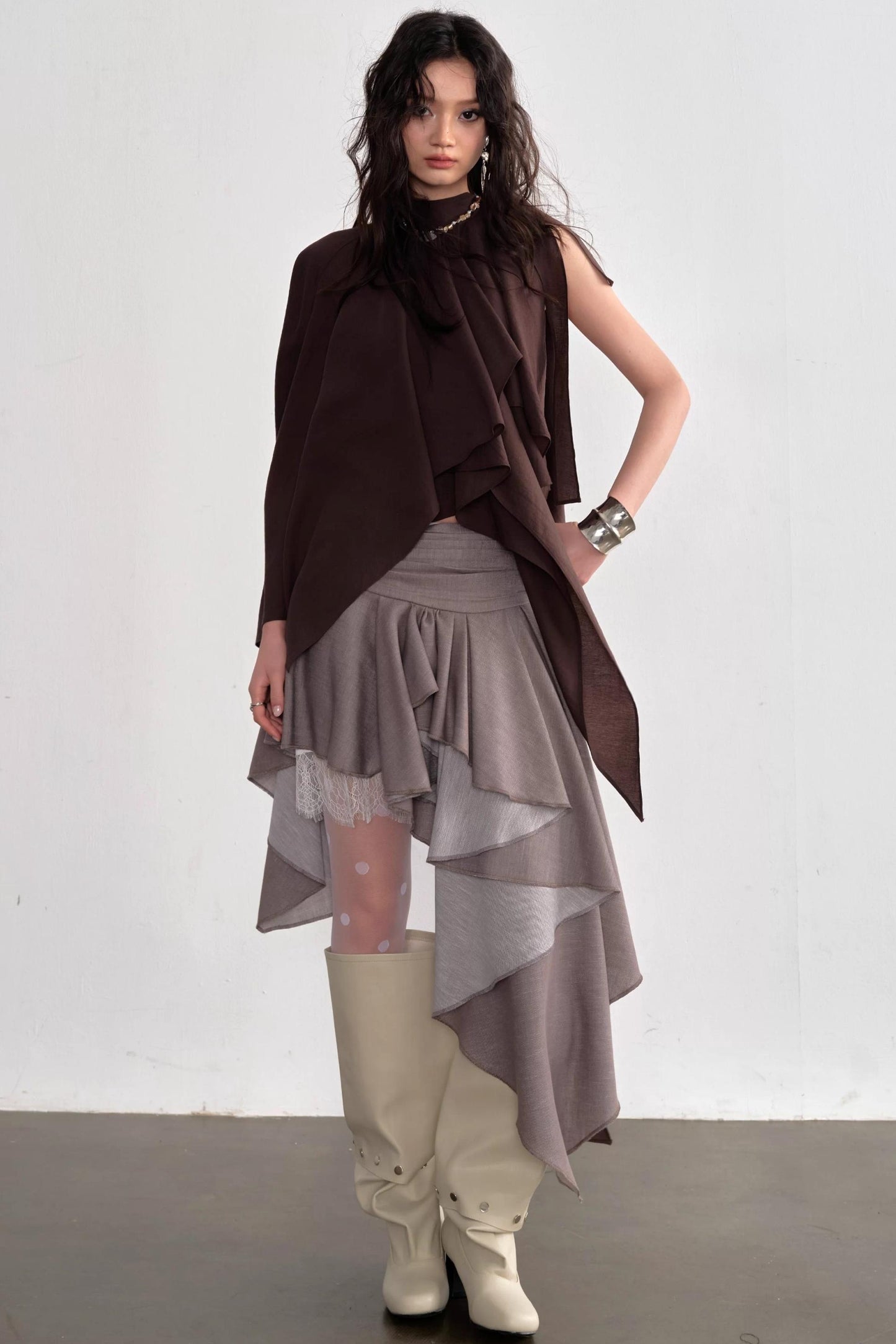 Asymmetrical Off-Shoulder Camisole