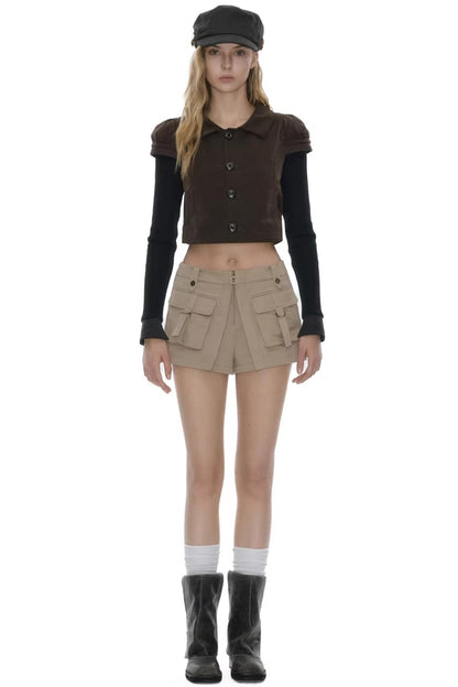 Pleated Retro Wide-Leg Pants