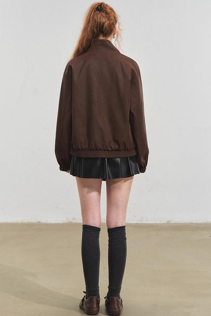 Vintage Reversible Stand-Up Collar Jacket