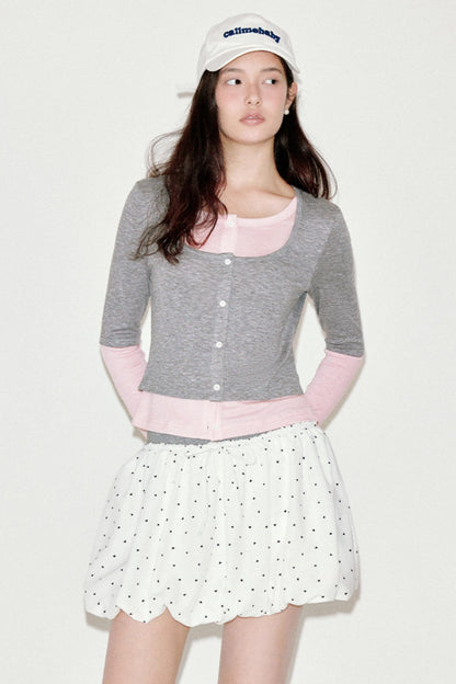 Sweet Polka Dot Bud Skirt