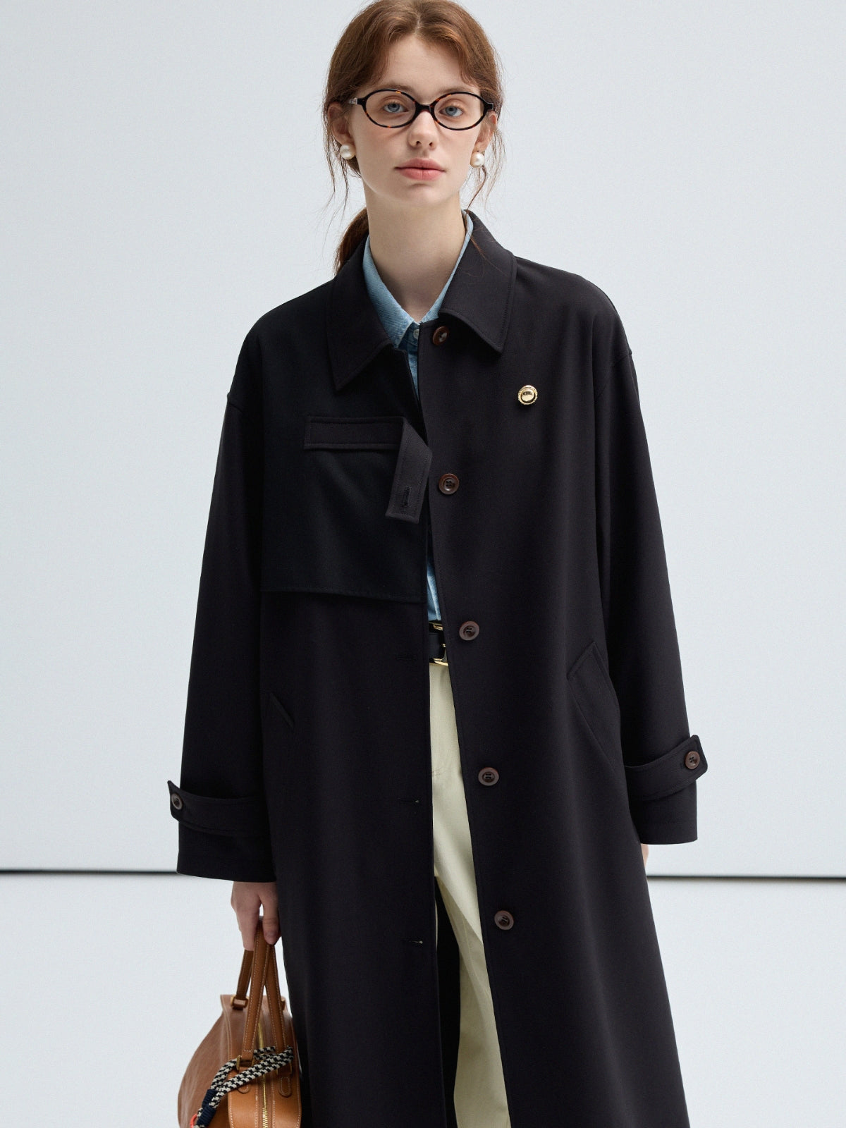 Autumn Black Trench Coat