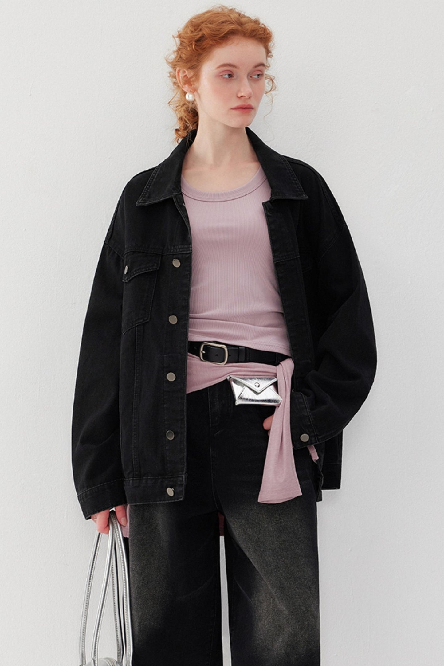 Black Wide Denim Jacket