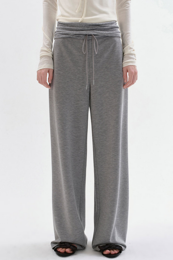 Slim Drapey Straight Pants