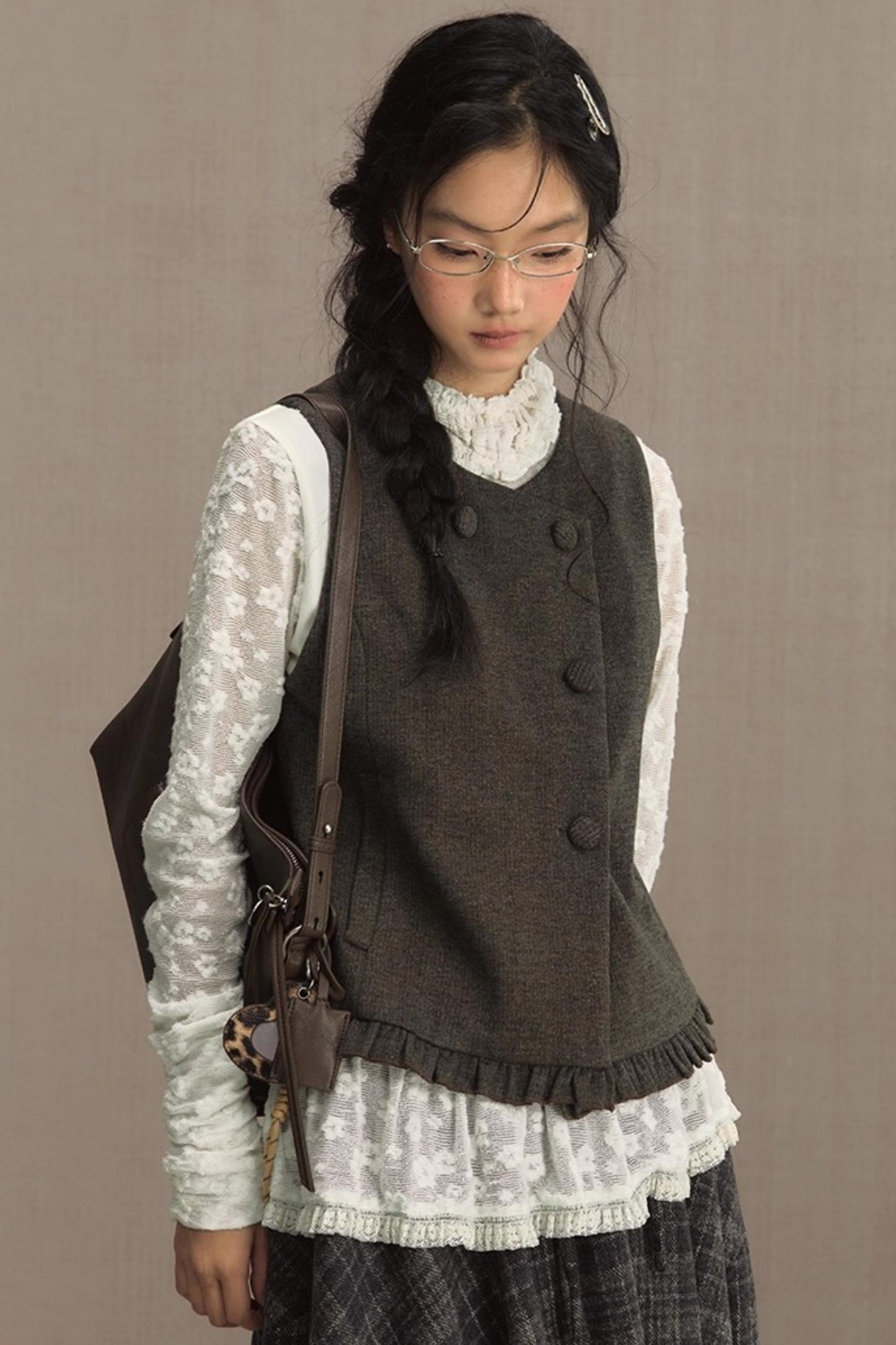 Foreign Style Sleeveless Vest Set-Up