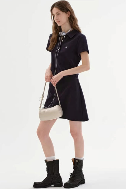 Polo Collar A-Line Dress