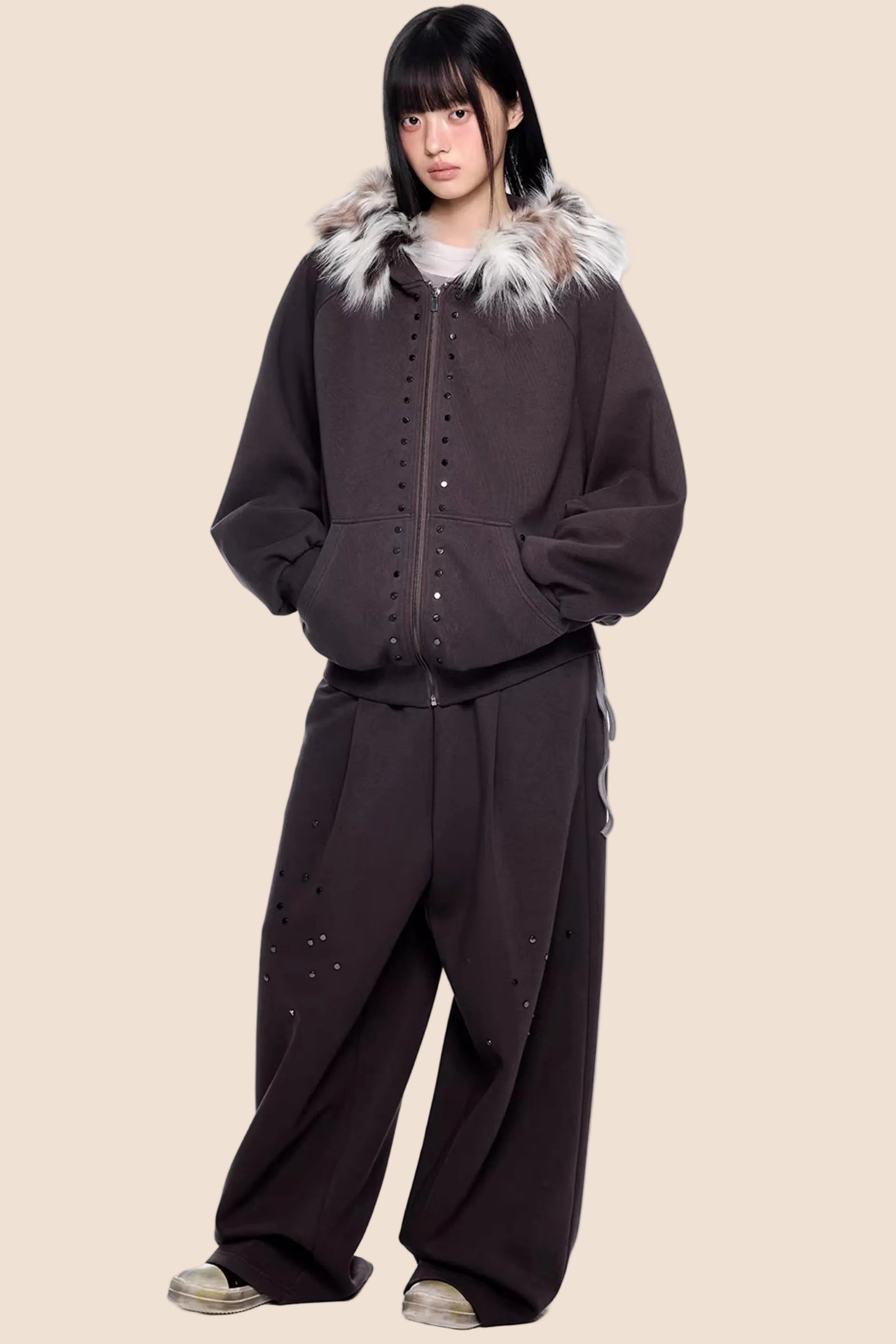 Rivet Retro Wide-Leg Pants Set-Up