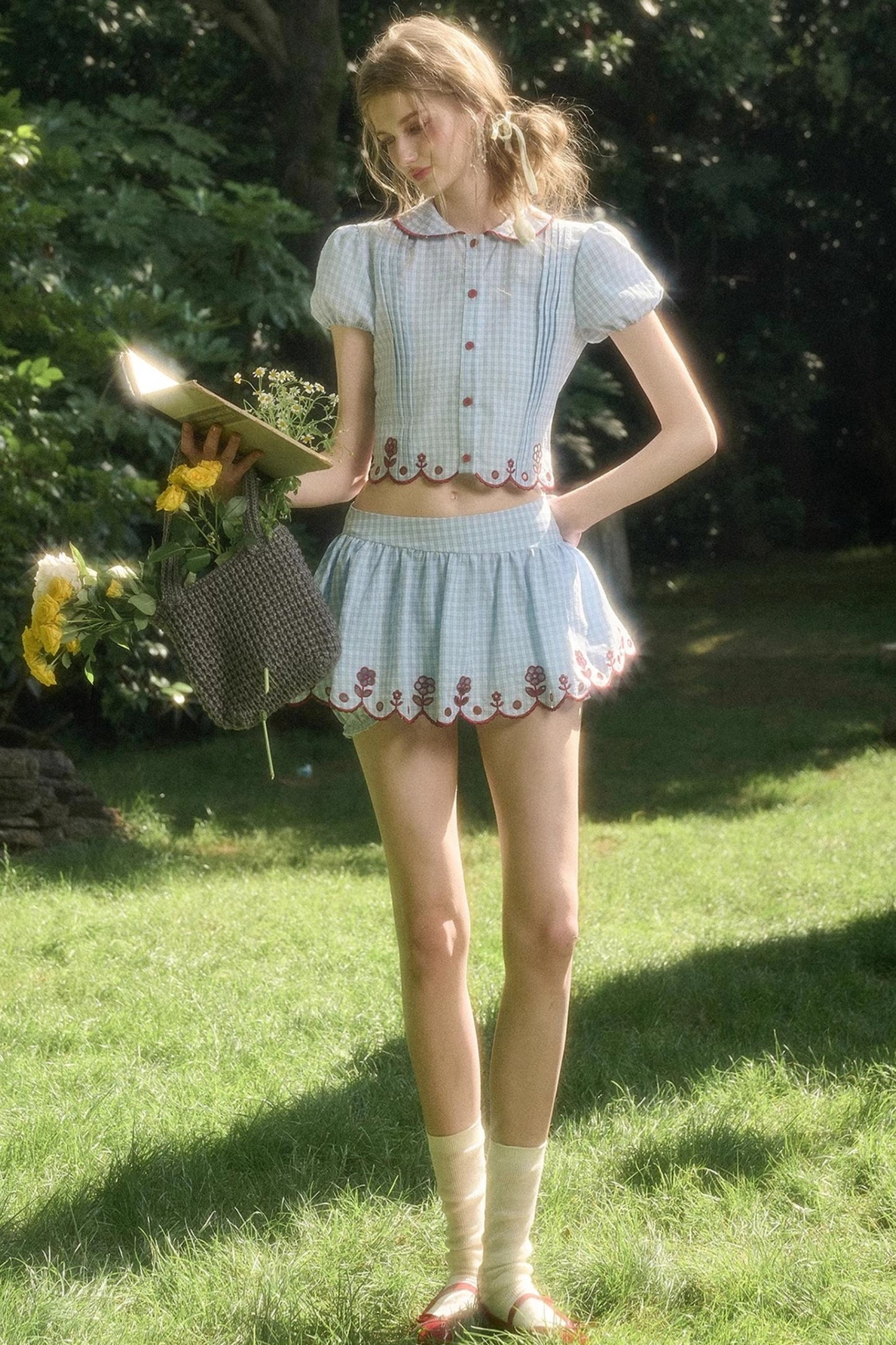 Pure Lace Airy Shirt Set-Up