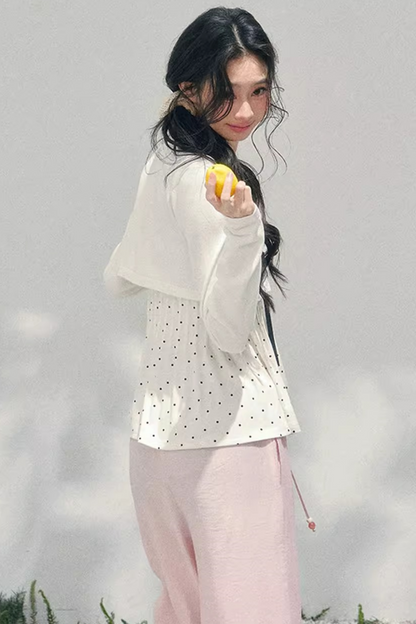 Polka Dot Lace Top Set-Up