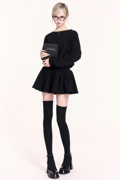 Fleece-Lined Sweatshirt Dress