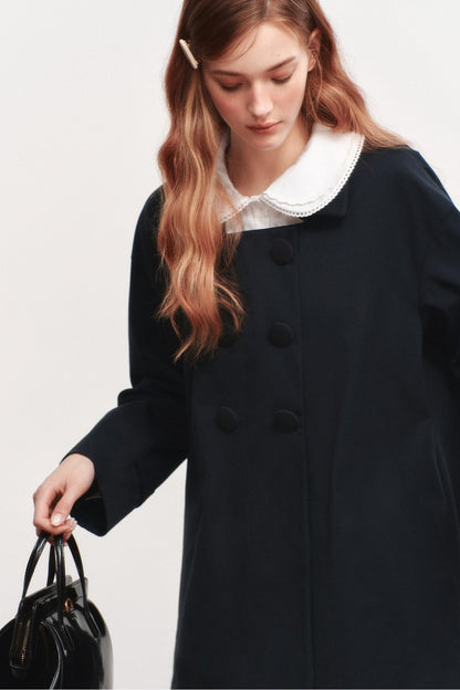Square Bow Cape Coat
