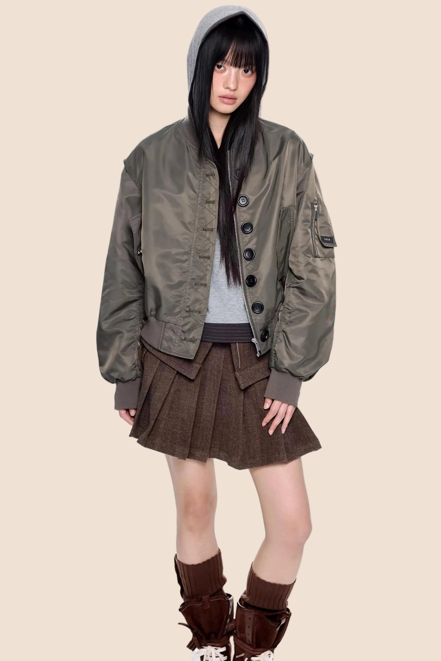 Stand Collar Retro Jacket