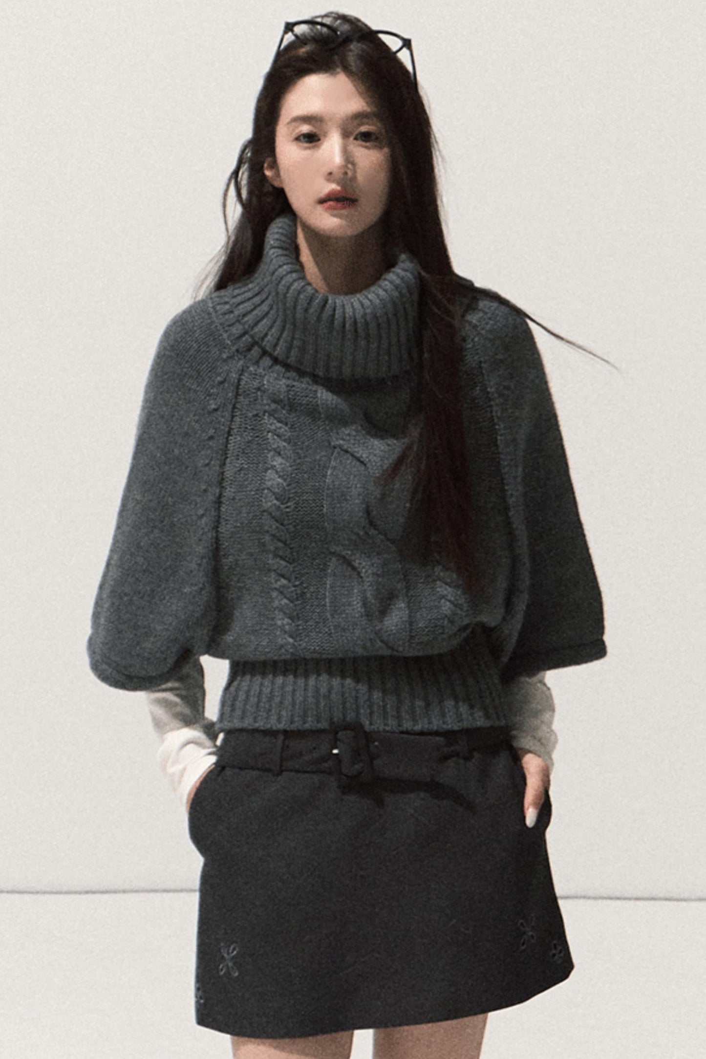 Retro Knit Twist Sweater