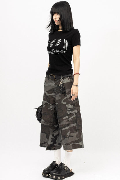 American Retro Summer Black T-Shirt