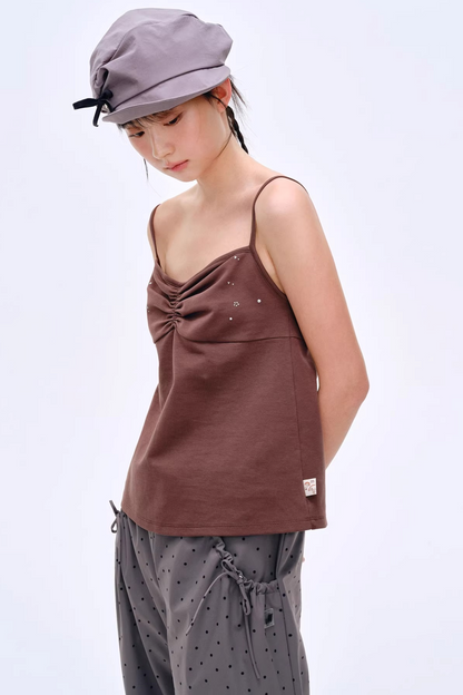 French Curved Pleated Camisole