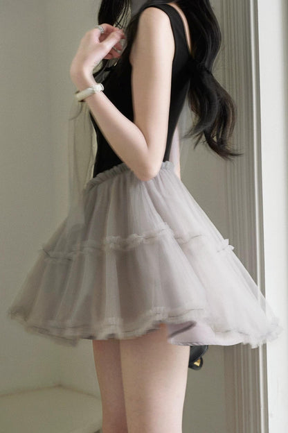 Mesh Patchwork Princess Dress