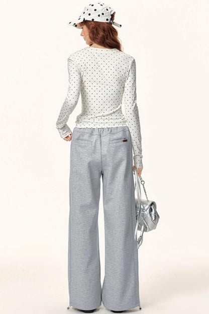 Visible Seam Drawstring Pants