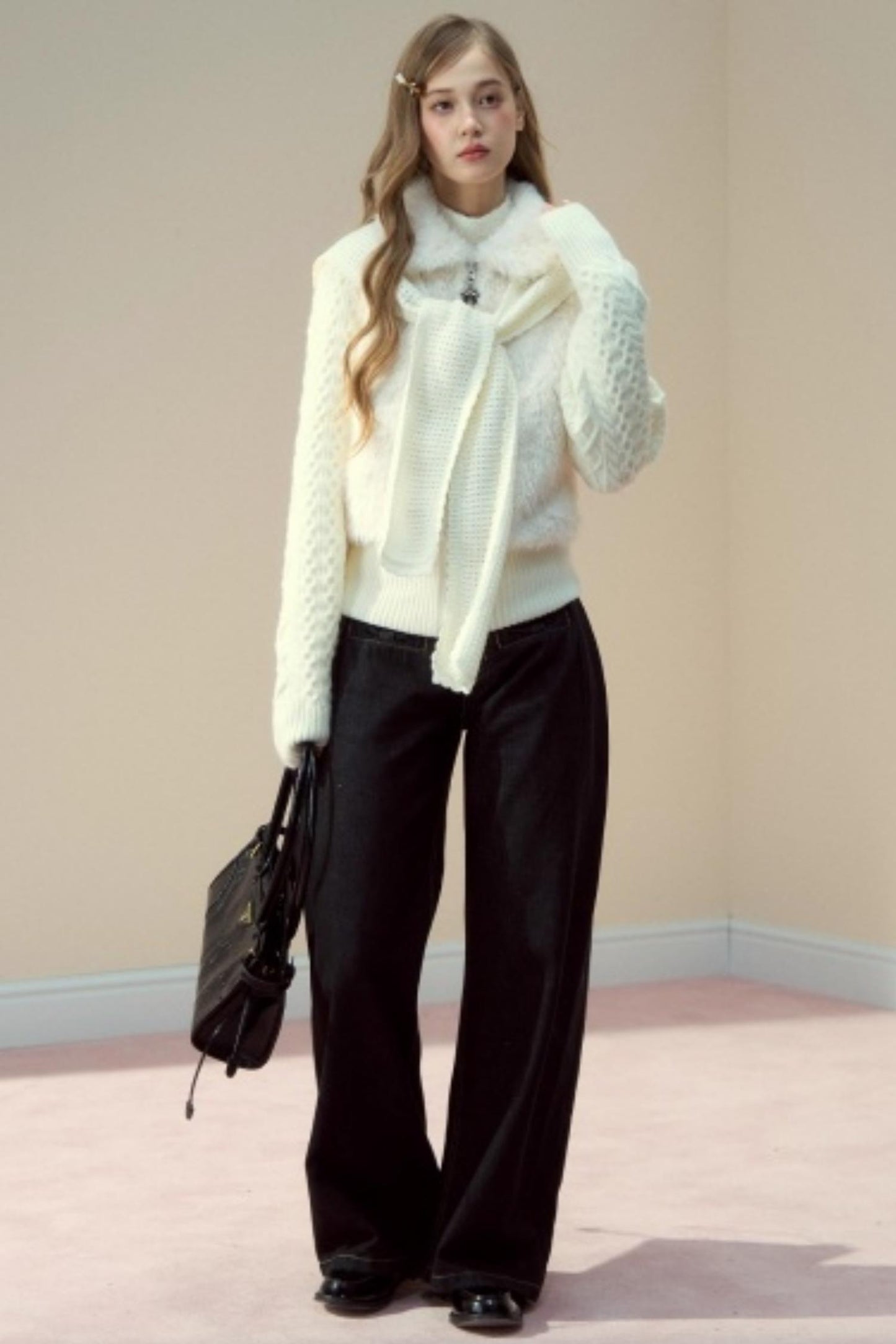 Fur Patchwork Fleece Zipper Jacket