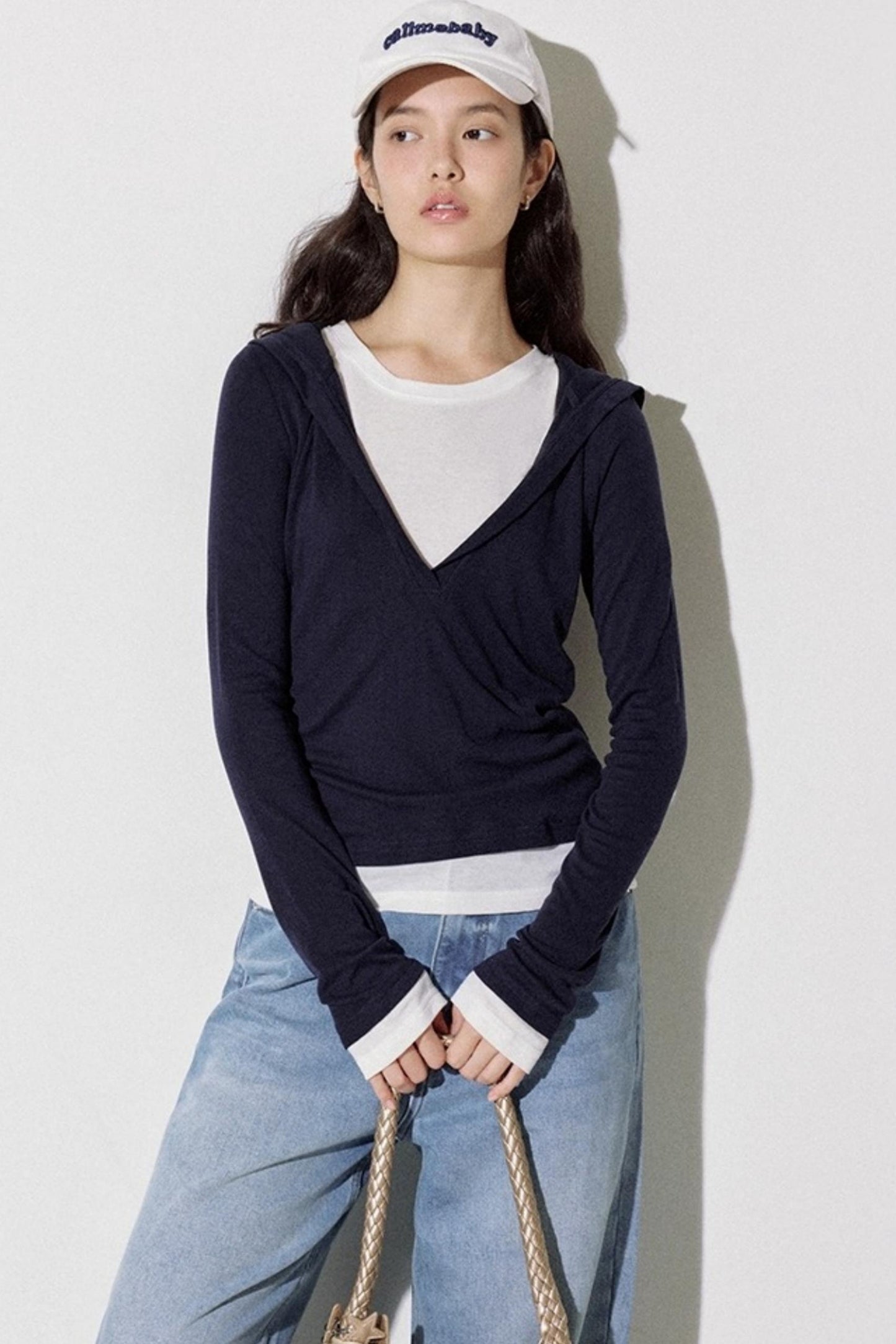 Layered Hooded T-shirt