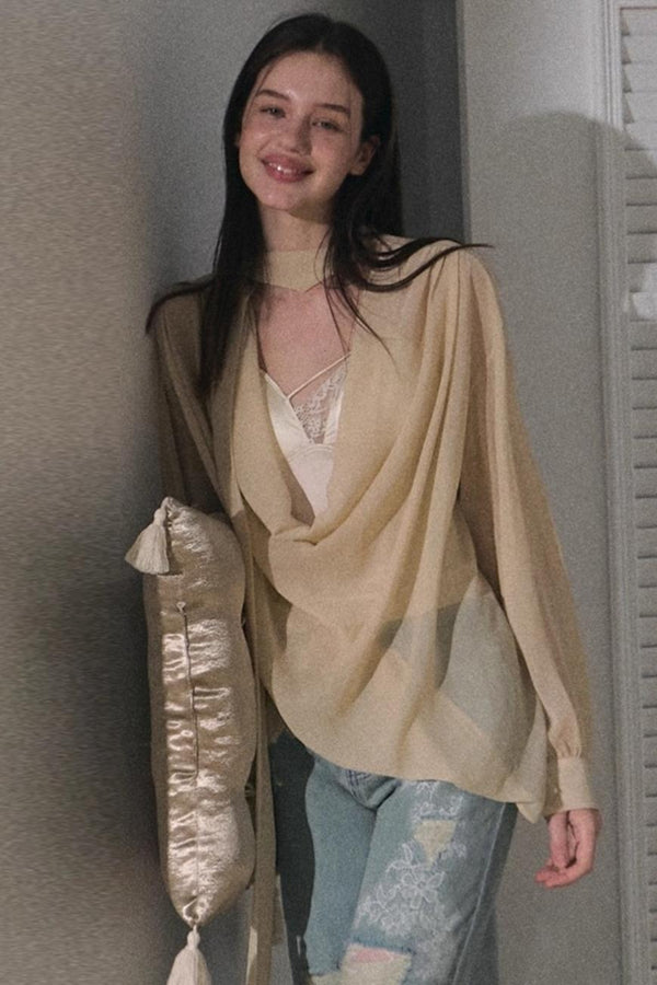 Twilight Chiffon Swing Neck Top