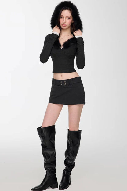 Dark Gray Suit Skirt