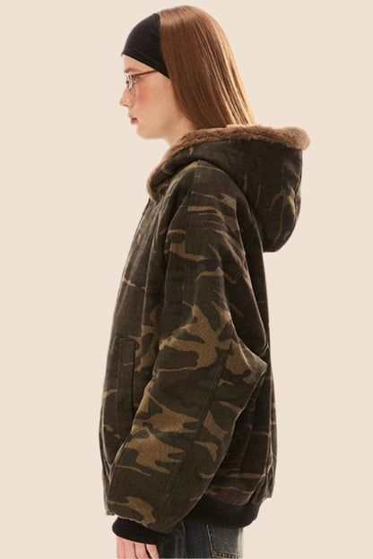 Retro Loose Camouflage Jacket