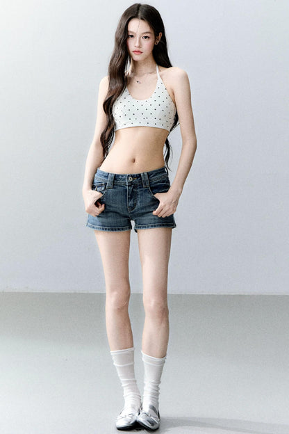 Polka Dot Halter Strap Bra