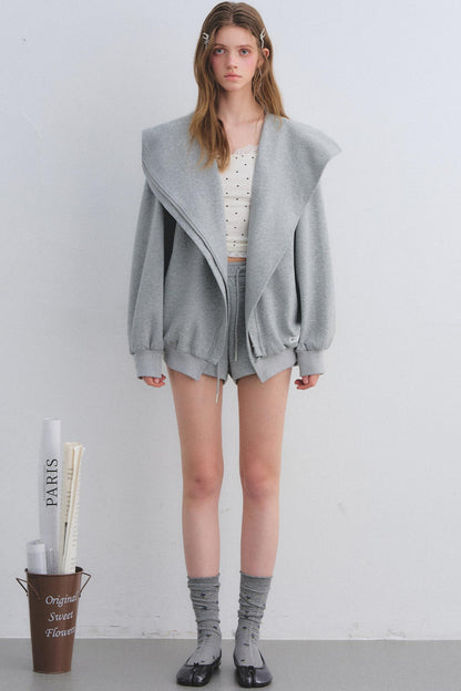 Hooded Zip-Up Jacket Set-Up