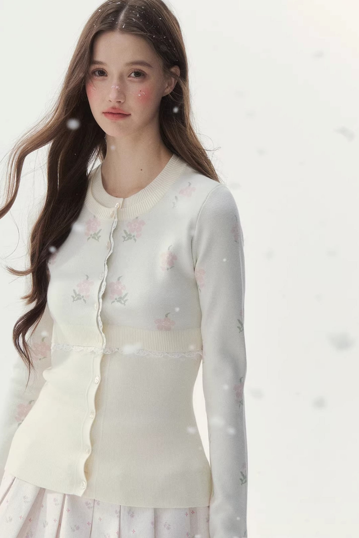 Floral Knitted Sweater Top