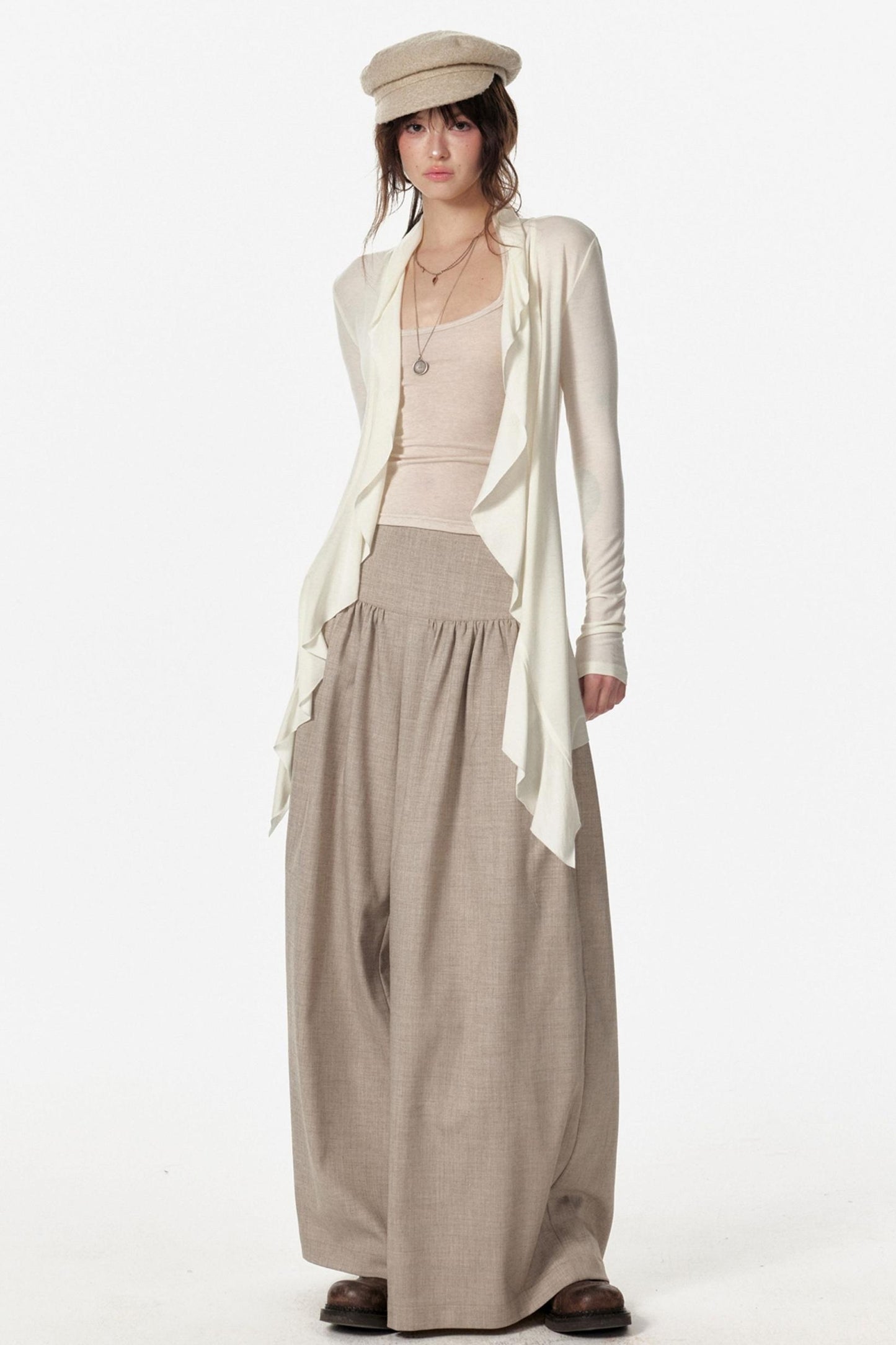 Retro Wide Slim Drape Pants