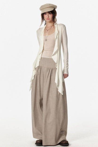 Retro Wide Slim Drape Pants