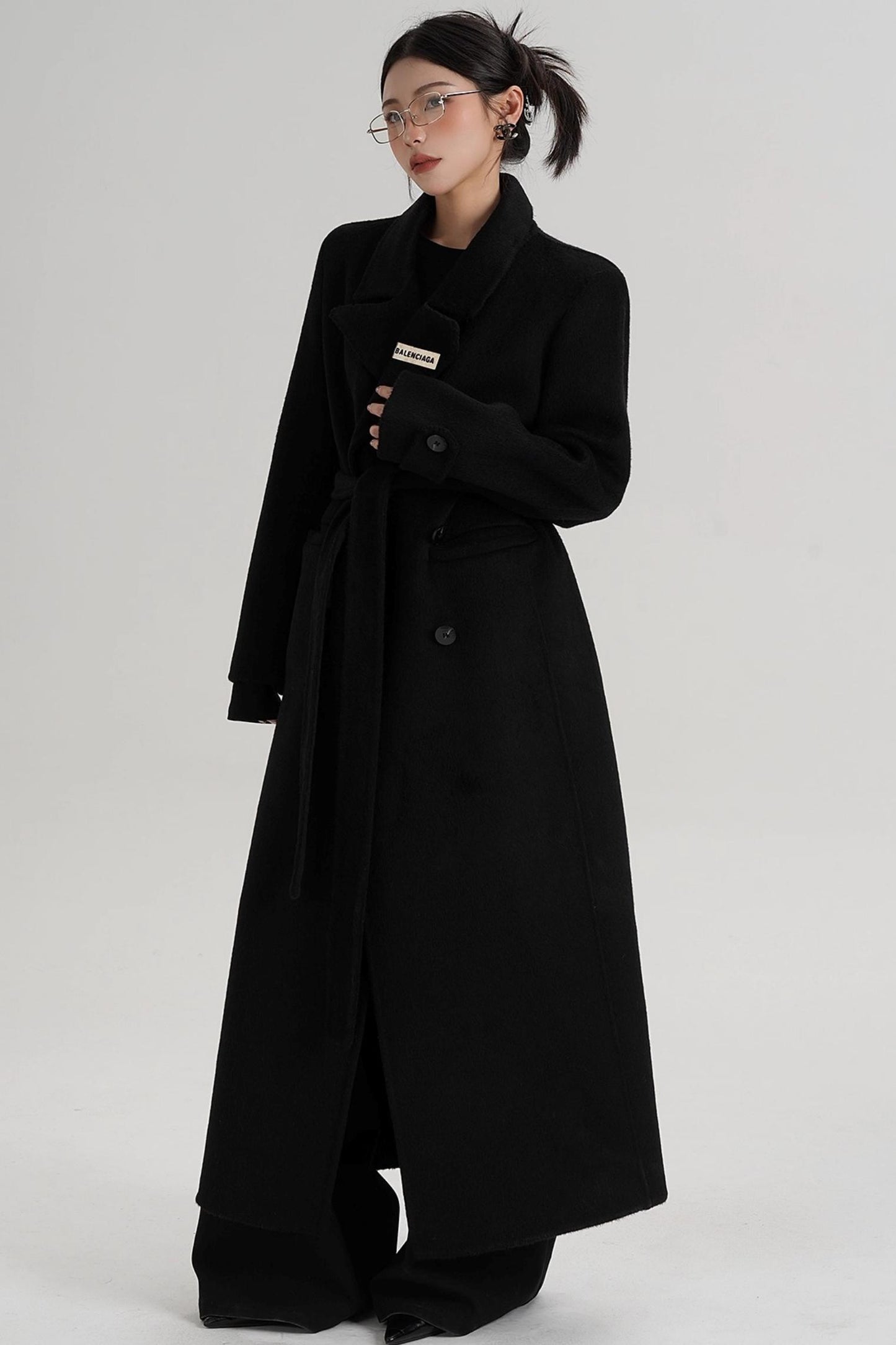 Temperament Long Wool Coat