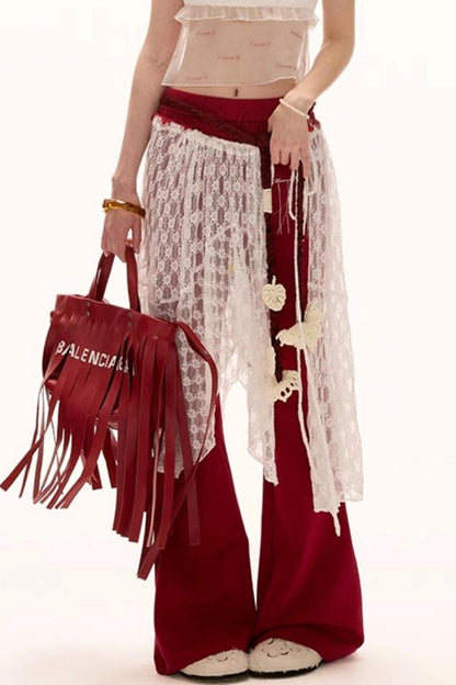 White Lace Curtain Skirt