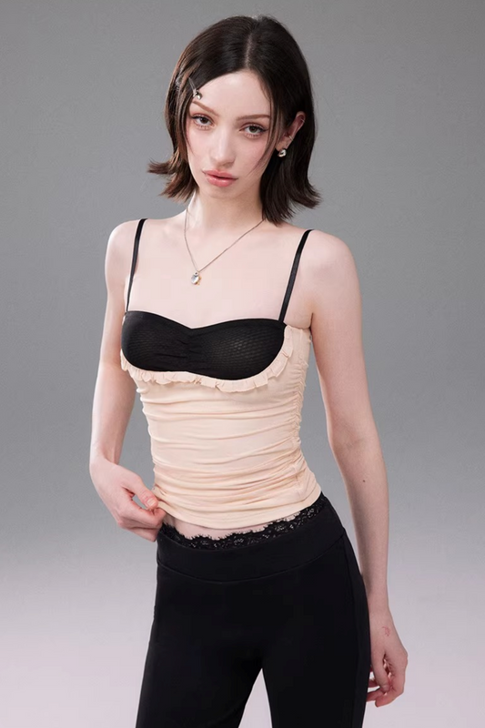 Mesh Patchwork Camisole