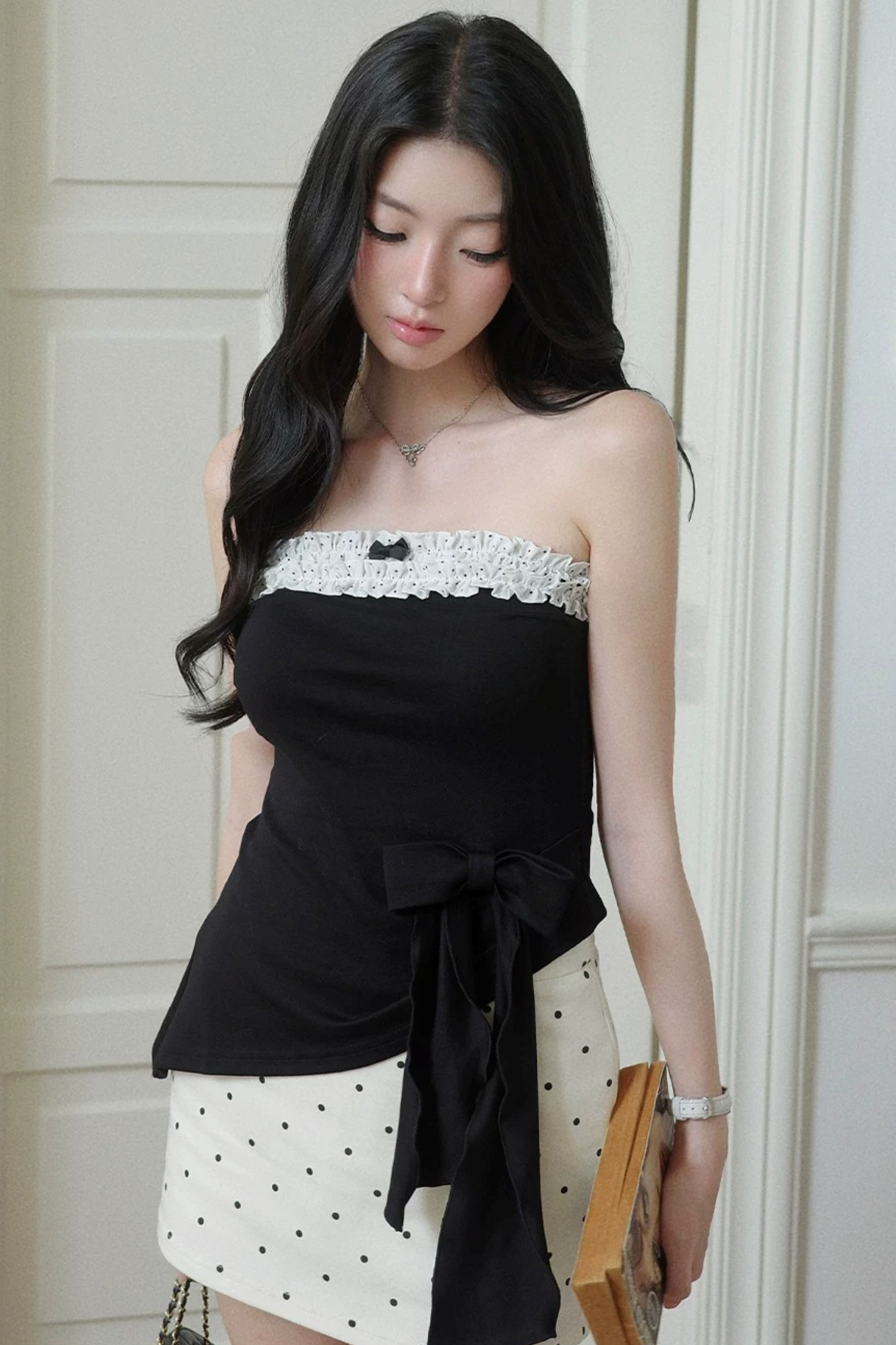 Lace Trim Polka Dot Set-Up