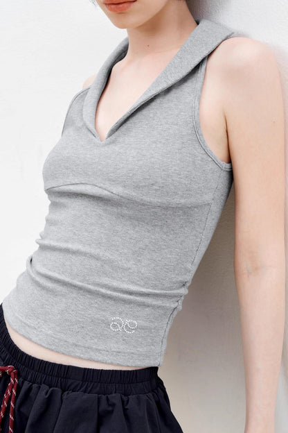 Sleek V-Neck Knit Vest