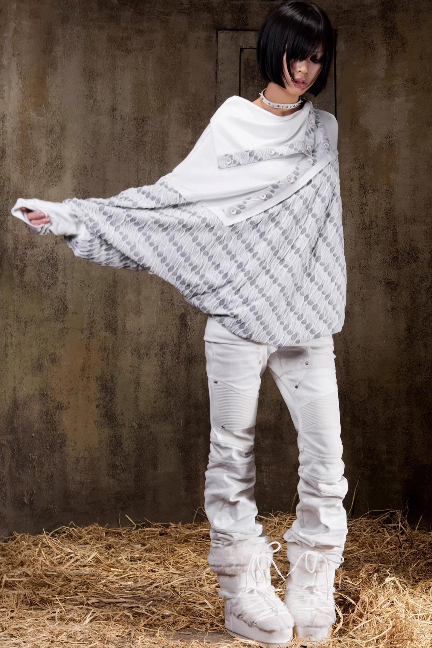 Stacked Collar Knit Top