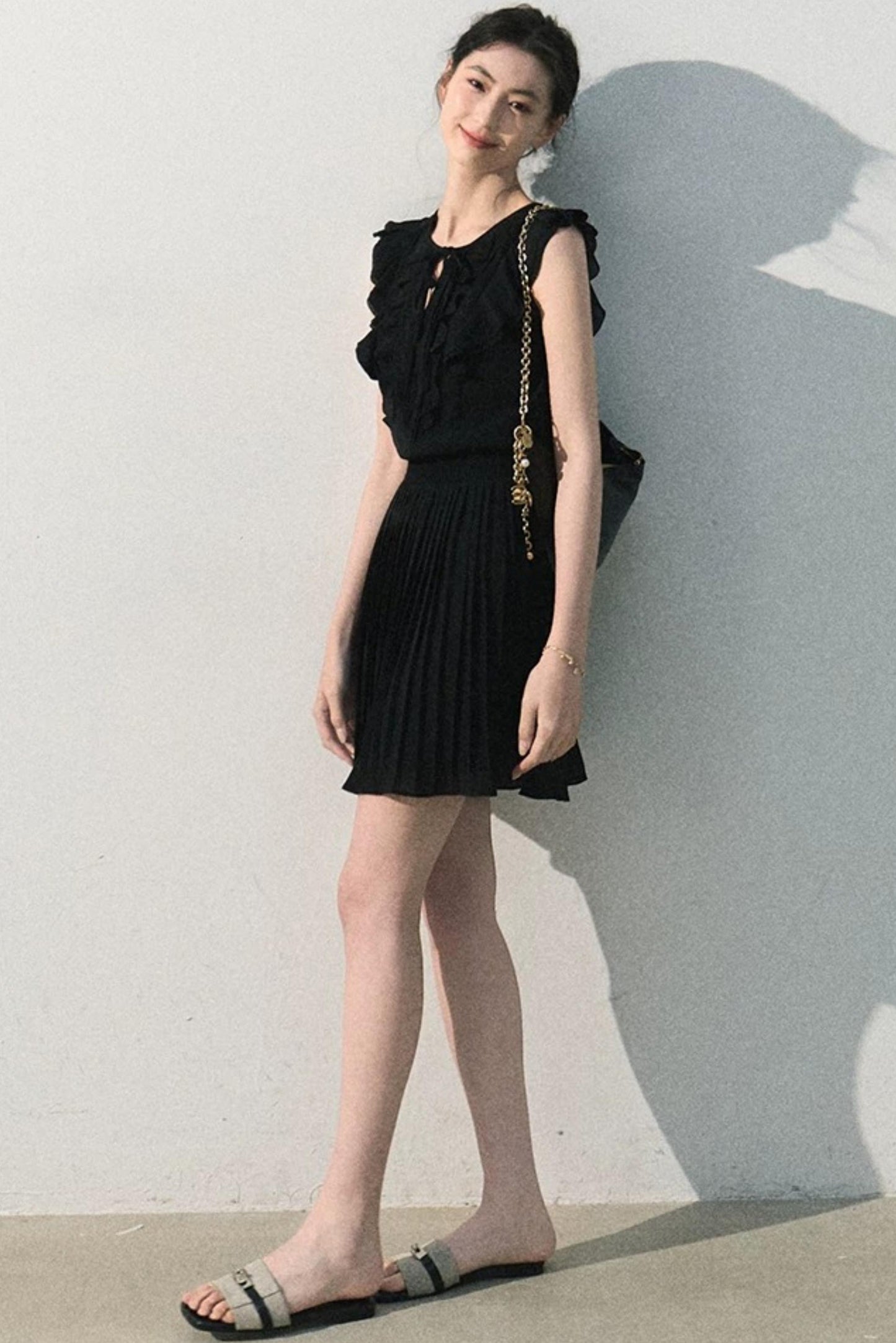 Pure White Chiffon Dress