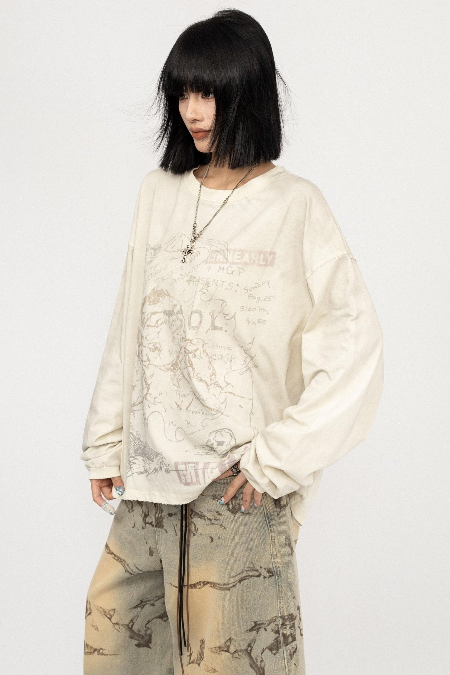 Vintage Cotton Long Sleeve Top